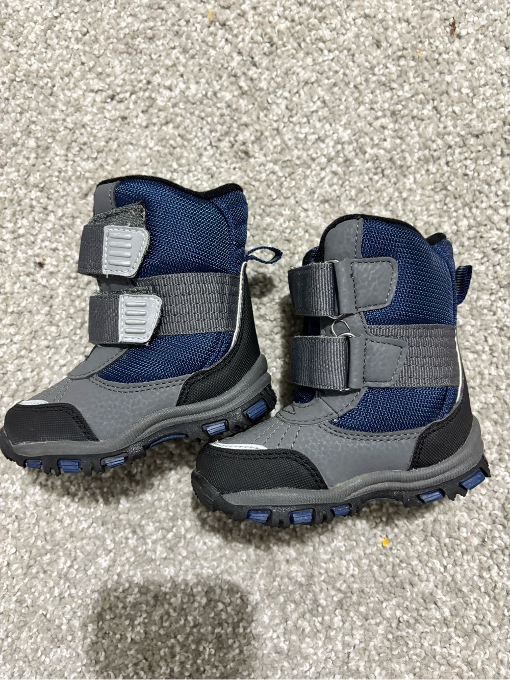 Toddler size 4 Blue and Grey Winter Boots - Double Strap Joe fresh